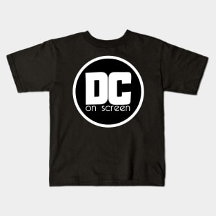 DC on SCREEN Podcast Logo (Black Circle) Kids T-Shirt